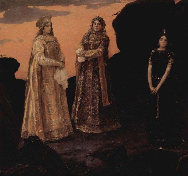 Viktor Vasnetsov Three queens of the underground kingdom 1879 oil painting image